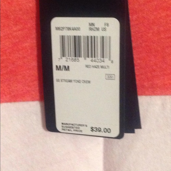 Guess red haze multi men's t-shirt Sz: M - Picture 5 of 6